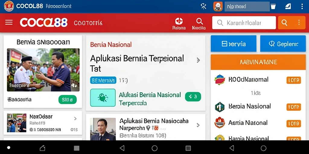 Tampilan antarmuka aplikasi COCOL88 yang informatif dan menarik.