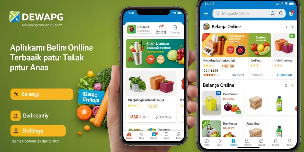Tampilan antarmuka DEWAPG dengan fitur belanja online yang lengkap.