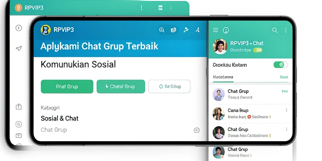 Tampilan antarmuka RPVIP3 yang intuitif dan menarik untuk Chat Grup.